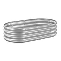 Jardiniera fara fund, Metal, Gri, 1200 x 600 x 300 mm, Suprainaltata