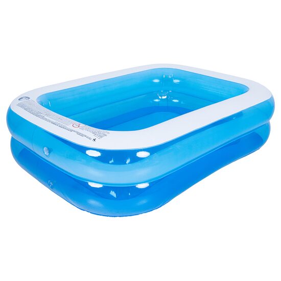 Piscina gonflabila pentru copii, Dimensiune 200x150x50 cm, Albastru/Alb, 440 l