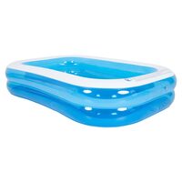 Piscina gonflabila pentru copii, Dimensiune 262 x 175  x 50 cm, Albastru/Alb, 815 l
