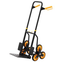 Carucior pentru urcat scarile, Pliabil, 6 roti, Capacitate 150 kg, Otel, 600 x 460 x 1090 mm, maner telescopic, greutate 11 kg