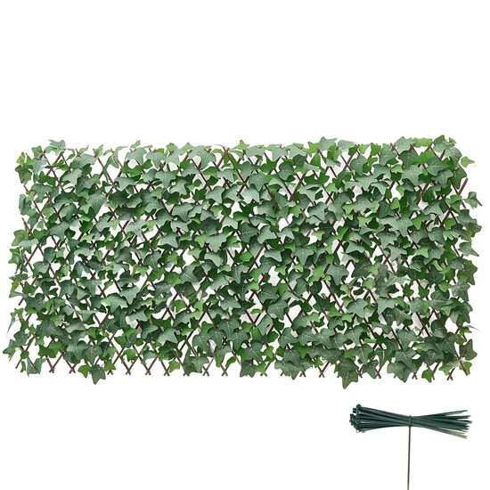 Gard artificial confidentialitate, Extensibil, 63.5 x 320 cm, Verde
