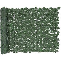 Gard artificial confidentialitate iedera, 1 x 2.5 m, Verde, rezistent UV