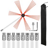 Kit de curatare cos fum, Lungime 9 m, Cap perie flexibil, Atasabil la bormasina electrica, Diametru de curatare 44 cm