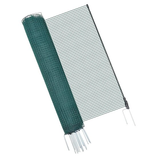 Tarc temporar mobil pentru Pasari/Animale mici, 1.2 x 20 m, Verde, 12 x Stalpi sustinere din fibra de sticla