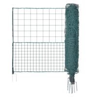Tarc temporar mobil pentru Pasari/Animale mici, 1.25 x 25 m, Verde, 8 x Stalpi sustinere din fibra de sticla, 4 x cabluri ancorare