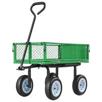 Carucior de gradina, Otel, Capacitate 226 kg, Otel, panouri detasabile, 860 x 460 x 225 mm, anvelope PU anti-pana