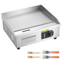 Plita electrica, Plancha Inox 2800 W, suprafata de gatit Neteda 450 x 300 mm, control reglabil al temperaturii 50-300°C