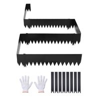 Set 6 x Borduri din Otel galvanizat, Lungime totala 6 m, Inaltime 25 cm, Grosime 1.5 mm, 8 x cleme conectare