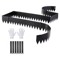 Set 6 x Borduri din Otel galvanizat, Lungime totala 6 m, Inaltime 20 cm, Grosime 1 mm, 6 x cleme conectare