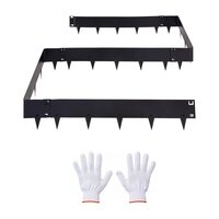 Set 6 x Borduri din Otel galvanizat, Lungime totala 6 m, Inaltime 20 cm, Grosime 1.5 mm, 6 x cleme conectare