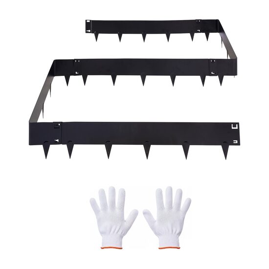 Set 6 x Borduri din Otel galvanizat, Lungime totala 6 m, Inaltime 20 cm, Grosime 1.5 mm, 6 x cleme conectare