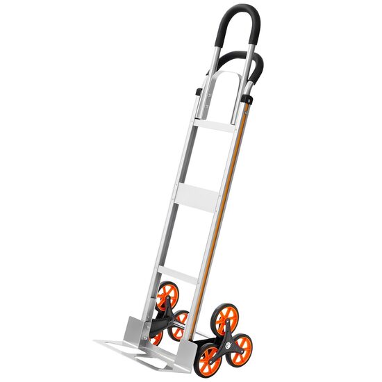 Carucior pliabil pentru scari, max 150 kg, 6 x roti, Aluminiu