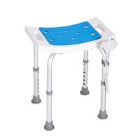 Scaun de dus cu inaltime reglabila pe 6 niveluri pentru persoane cu dizabilitati, max 158 kg, Anti-derapant, aluminiu, suport dus