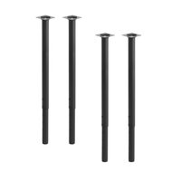 Set 4 picioare masa, Inaltime reglabila 610-1016 mm, Otel, max 544 kg, Negru, Nivelare reglabila
