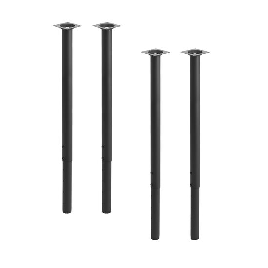 Set 4 picioare masa, Inaltime reglabila 610-1016 mm, Otel, max 544 kg, Negru, Nivelare reglabila