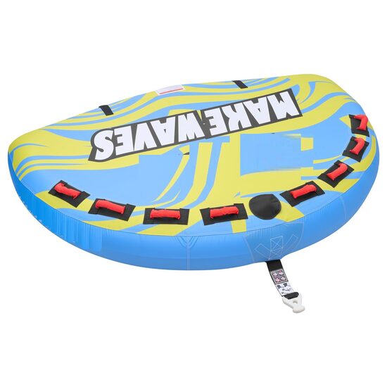 Saltea gonflabila pentru sporturi acvatice, 4 x locuri, Albastru, max 308 kg, aripioare stabilizare, 2260 x 1660 x 320 mm