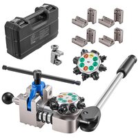 Trusa de scule pentru bercuit conducte de frana, 4,76 mm, 6,35 mm, 7,94 mm, 9,52 mm, unghiuri de 45°, otel carbon