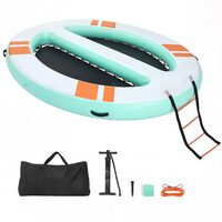 Platforma plutitoare gonflabila rotunda, 3.05x2.44 m, Scara, suprafata antiderapanta, pompa, geanta