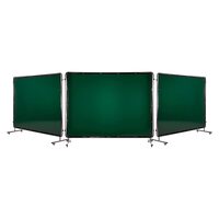 Set 3 x panouri cu cadru metalic protectie la sudura, Verde, 24 x roti, dimensiune panou 1.74x2.34 m