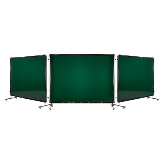 Set 3 x panouri cu cadru metalic protectie la sudura, Verde, 24 x roti, dimensiune panou 1.74x2.34 m