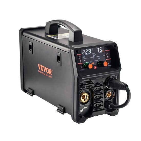 Aparat de sudura multiproces 4 in 1 MIG cu gaz/miez de flux MIG/electrodometru/Lift TIG, tehnologie invertor IGBT 200 A, Ecran digital