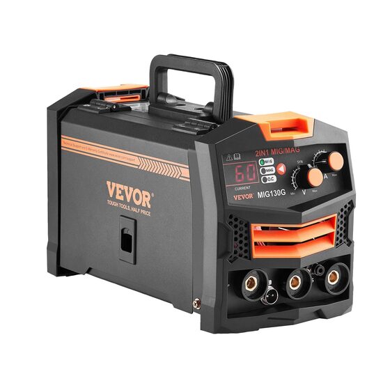 Aparat de sudura multiproces 2 in 1 miez de flux MIG cu gaz/fara gaz, tehnologie invertor IGBT 130 A, Ecran digital
