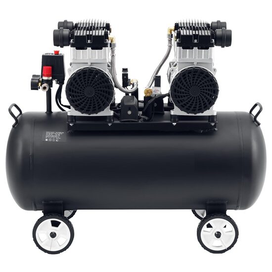 Compresor portabil fara ulei Ultra-silentios, 3000 W, 300 l/min, 8 Bar, Capacitate rezervor 75 l