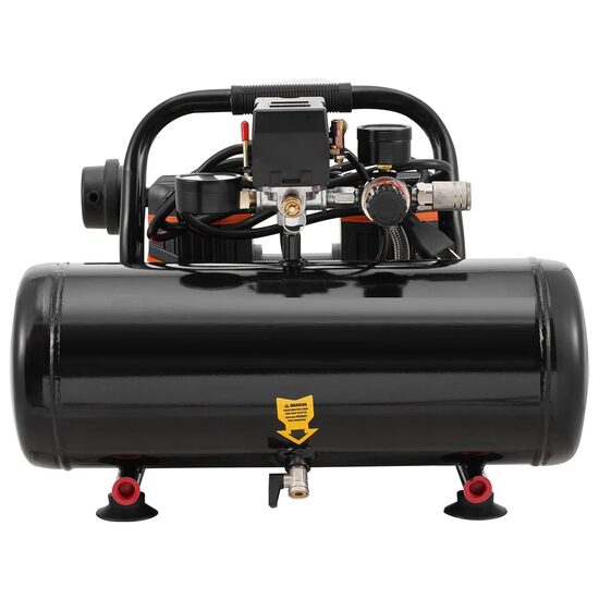 Compresor portabil fara ulei Ultra-silentios, 860 W, 70 l/min, 8 Bar, Capacitate rezervor 8 l