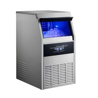 Aparat de facut gheata, 59 kg/zi, Stocare 14 kg, Afisaj led, Auto-Curatare, Inox, 50 de cuburi pe ciclu, incorporat/independent/sub blat