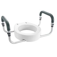 Scaun toaleta inaltat 89 mm, manere cu captuseala moale, max 136 kg