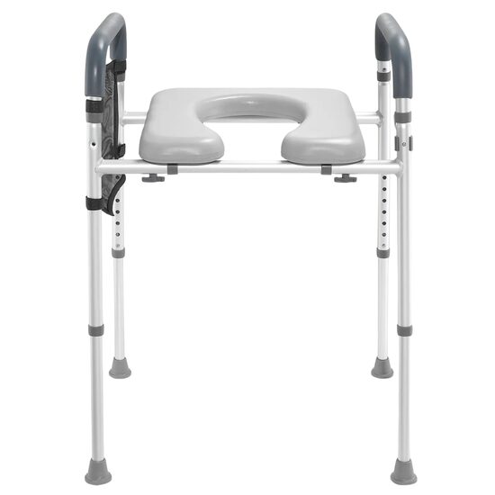 Scaun toaleta cu cotiere, reglare pe inaltime în 7 poziții 490 - 640 mm, max 158 kg