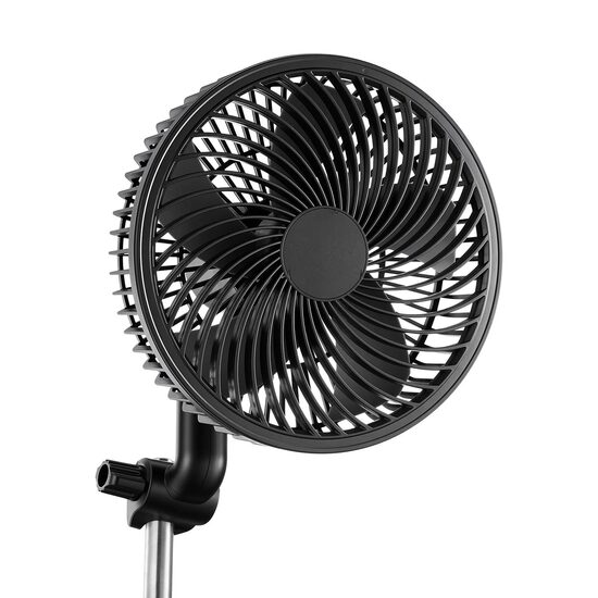 Ventilator pentru sere cu clips, 6 W, Oscilatie, 10 viteze, compatibil powerbank si surse cc 12 V