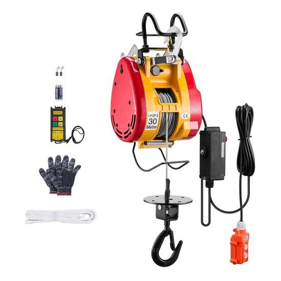 Electropalan 2 in 1, Capacitate de ridicare 510 kg, Inaltime 38 m, Telecomanda Wireless si cu fir, 11 m/min, 1800 W