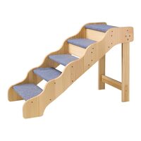 Scara cu 5 trepte pentru animale companie, Lemn, max 68 kg, suprafata anti-derapanta