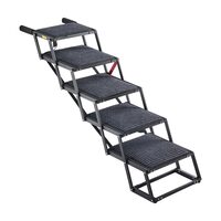 Scara pliabila cu 5 trepte pentru masina, Suprafata antiderapanta, max 90 kg, Otel