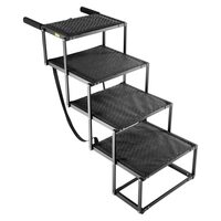 Scara pliabila cu 4 trepte pentru masina, Suprafata antiderapanta, max 113 kg, Otel