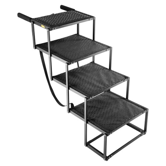 Scara pliabila cu 4 trepte pentru masina, Suprafata antiderapanta, max 113 kg, Otel