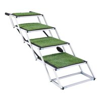 Scara pliabila cu 4 trepte pentru masina, Extra lata, Suprafata antiderapanta, max 91 kg, Otel