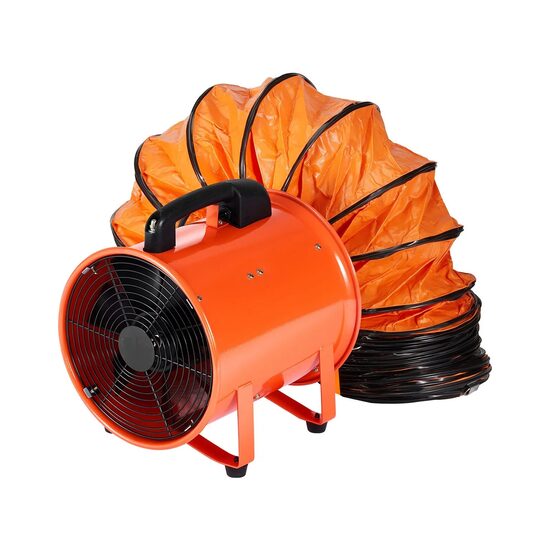 Ventilator industrial evacuare aer cu tubulatura de 10 m, 2 x viteze, debit 220 m³/h, IP 44, 2550 rpm, Diametru 254 mm