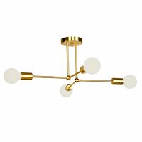 Lustra vintage 4 x E27, Auriu, IP20, 250 x 520 mm, max 4 x 18 W