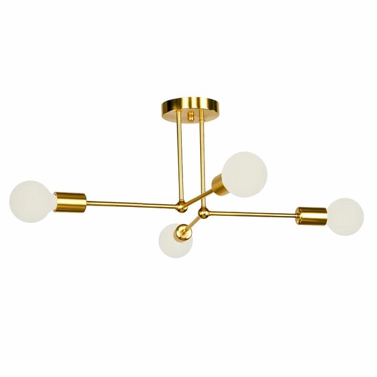 Lustra vintage 4 x E27, Auriu, IP20, 250 x 520 mm, max 4 x 18 W