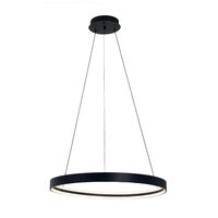 Lampa suspendata LED 105W 3CCT,  7350 lm, Negru, dimabila, telecomanda