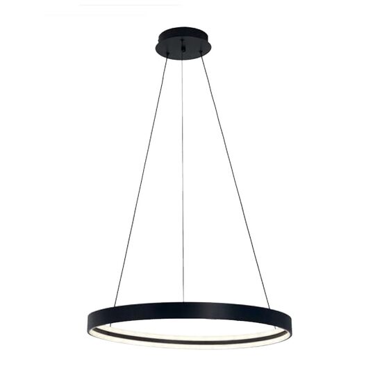 Lampa suspendata LED 105W 3CCT,  7350 lm, Negru, dimabila, telecomanda