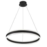 Pendul led 140 W, 9800 lm, 175-265V, Negru, IP20, 100 x 80 cm, 3CCT, dimabil, telecomanda
