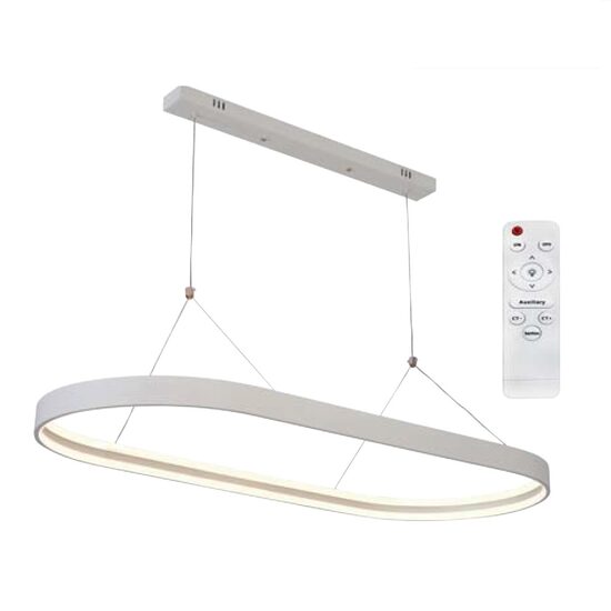 Pendul led 144 W 3CCT,  10080 lm, Negru, dimabila, telecomanda, 100x120 cm