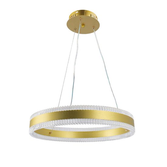 Pendul led 70 W, 4900 lm, 175-265V, Auriu, IP20, 100 x 40 cm, 3CCT, dimabil, telecomanda