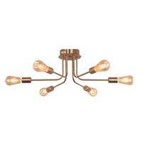 Lustra retro 6 x E27, Auriu, IP20, 200 x 660 mm, max 6 x 18 W