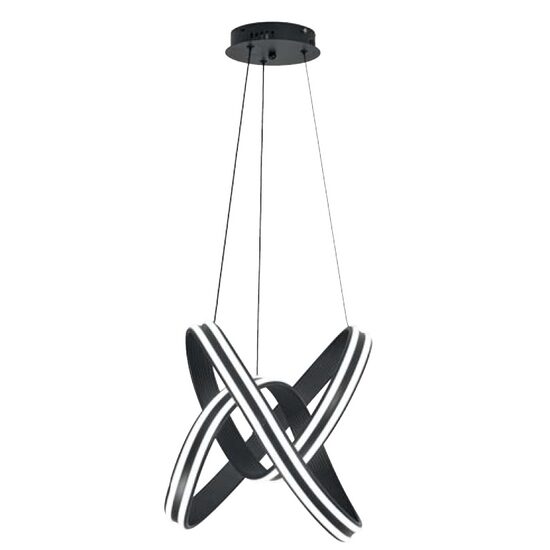 Lustra led 168 W, 3CCT, dimabil, Telecomanda, 11760 lm, Negru, 45x110 cm