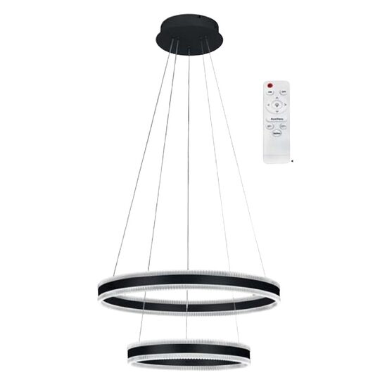 Lampa suspendata LED 150W 3CCT,  10500 lm, Negru, dimabila, telecomanda