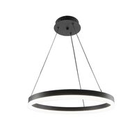 Lustra led 70 W, 3CCT, dimabil, Telecomanda, 4900 lm, Negru, 80x100 cm